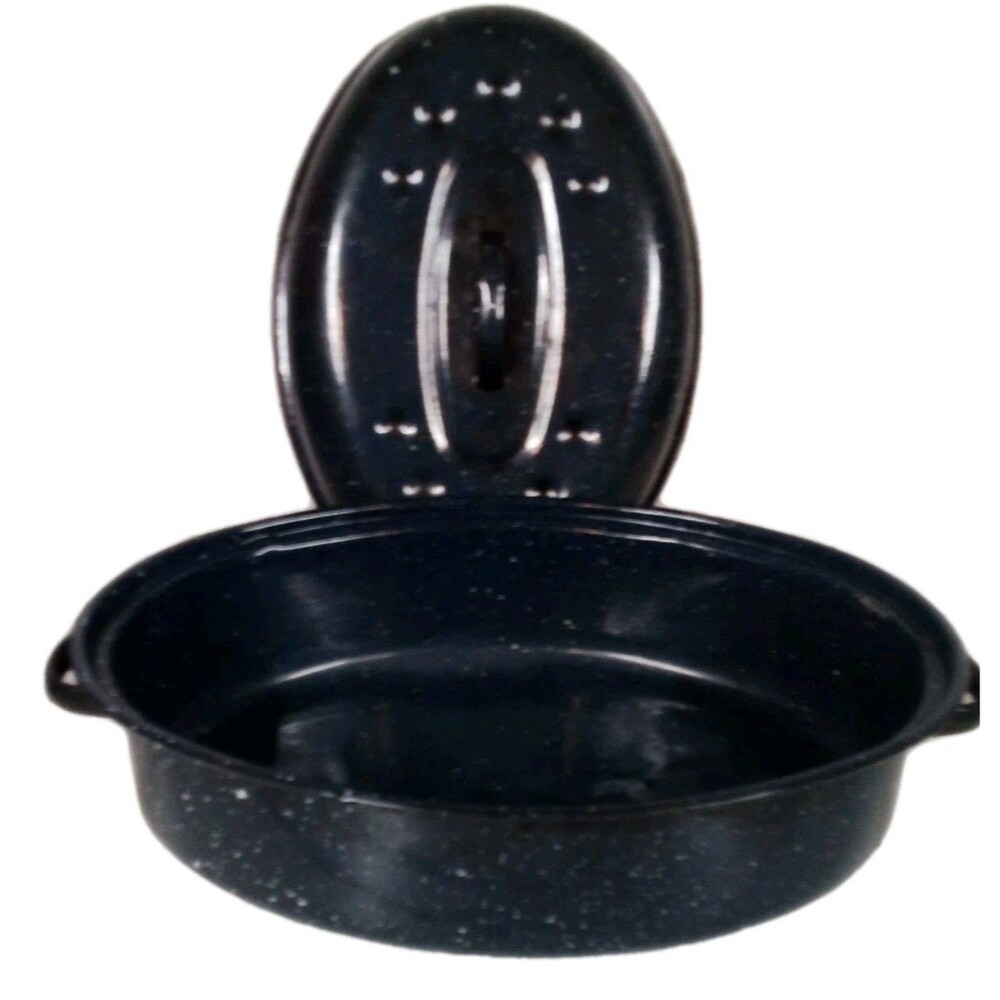 Medium Blue Roaster Pan / Great For All Occasions / Some Wear‎